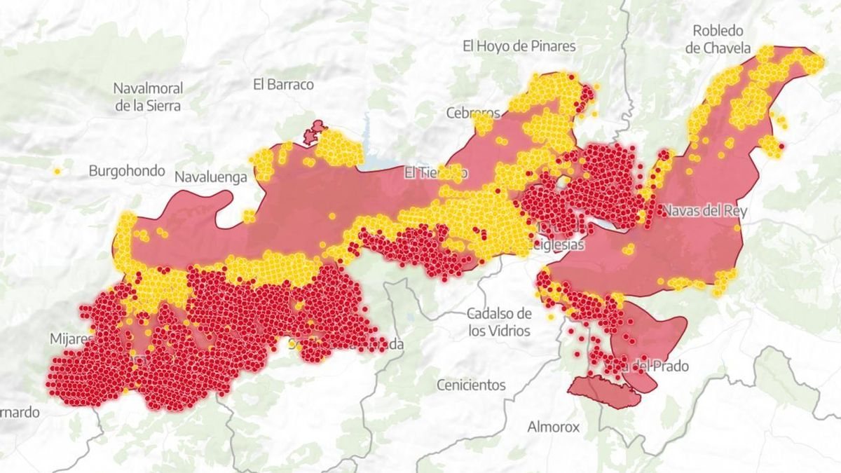 El incendio de Madrid y Ávila supera las 77.000 hectáreas y se convierte en la mayor tragedia forestal de España